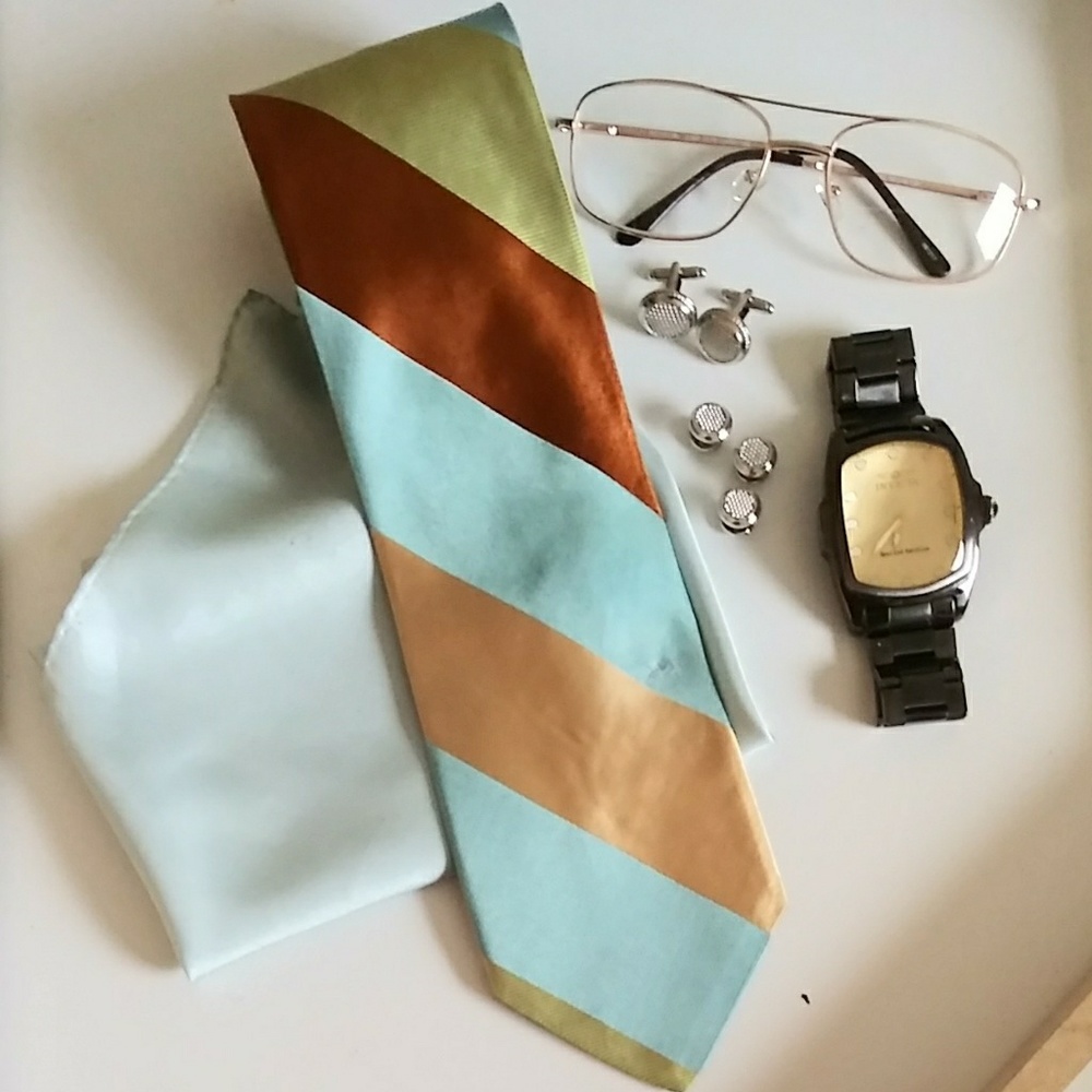🌟Clearance! Silk Tie & Handkerchief Ensemble